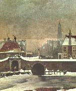Wouter Johannes van Troostwijk The Raampoortje Gate at Amsterdam oil painting picture wholesale